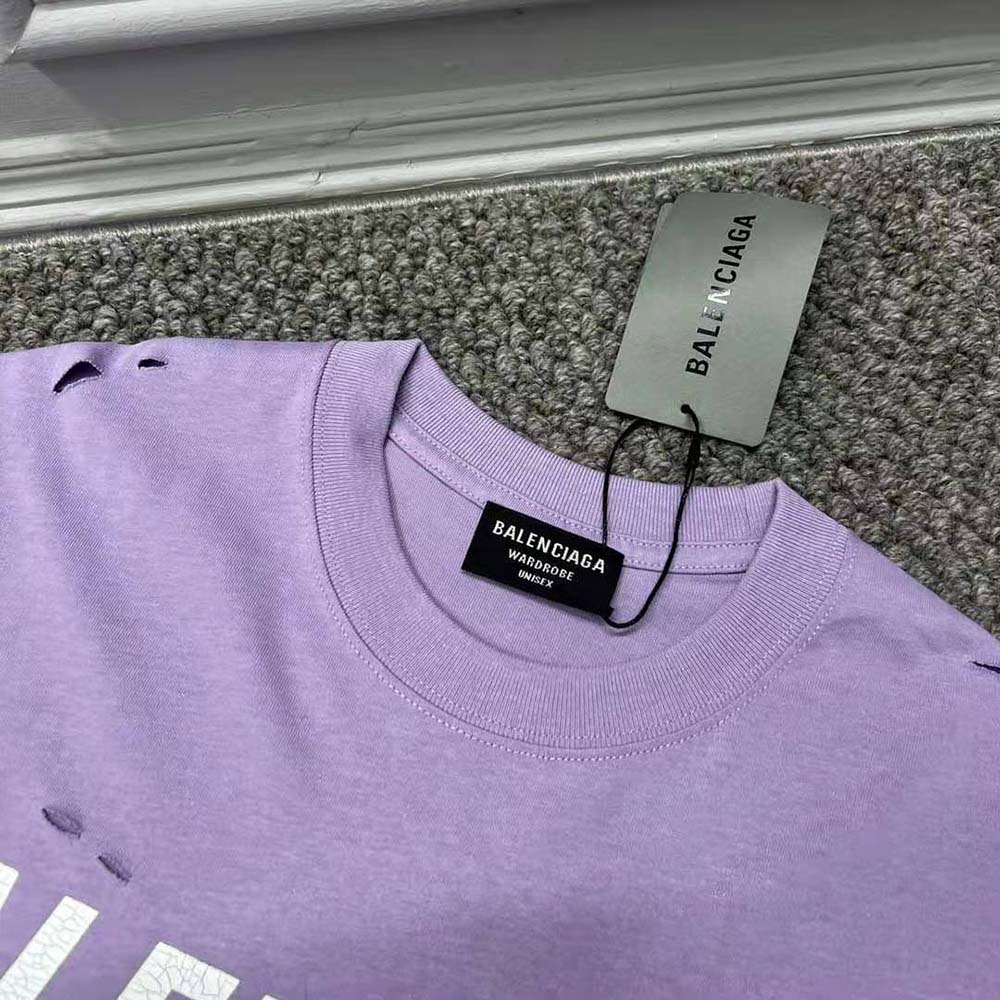 BALENCIAGA - Boxy T-shirt Purple