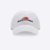 Balenciaga Women Year Of The Tiger Cap in White and Black Cotton Drill