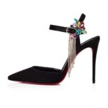Christian Louboutin Women Goldina 100 mm Heel Height-Black