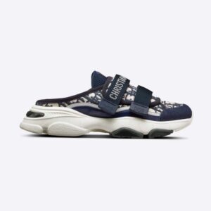 Dior Women D-Wander Sneaker Deep Blue Dior Oblique Technical Fabric