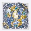 Dior Women Le Monde Square Scarf Multicolor Silk Twill