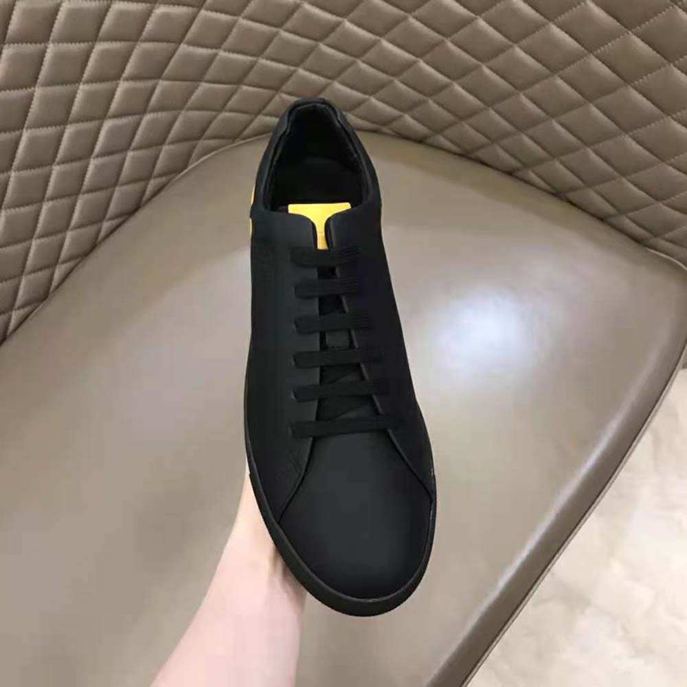 Fendi Men Sneakers Black Leather Low-Tops Rubber Cupsole 8 Fendi Men Sneakers Black Leather Low-Tops Rubber Cupsole - Image 8