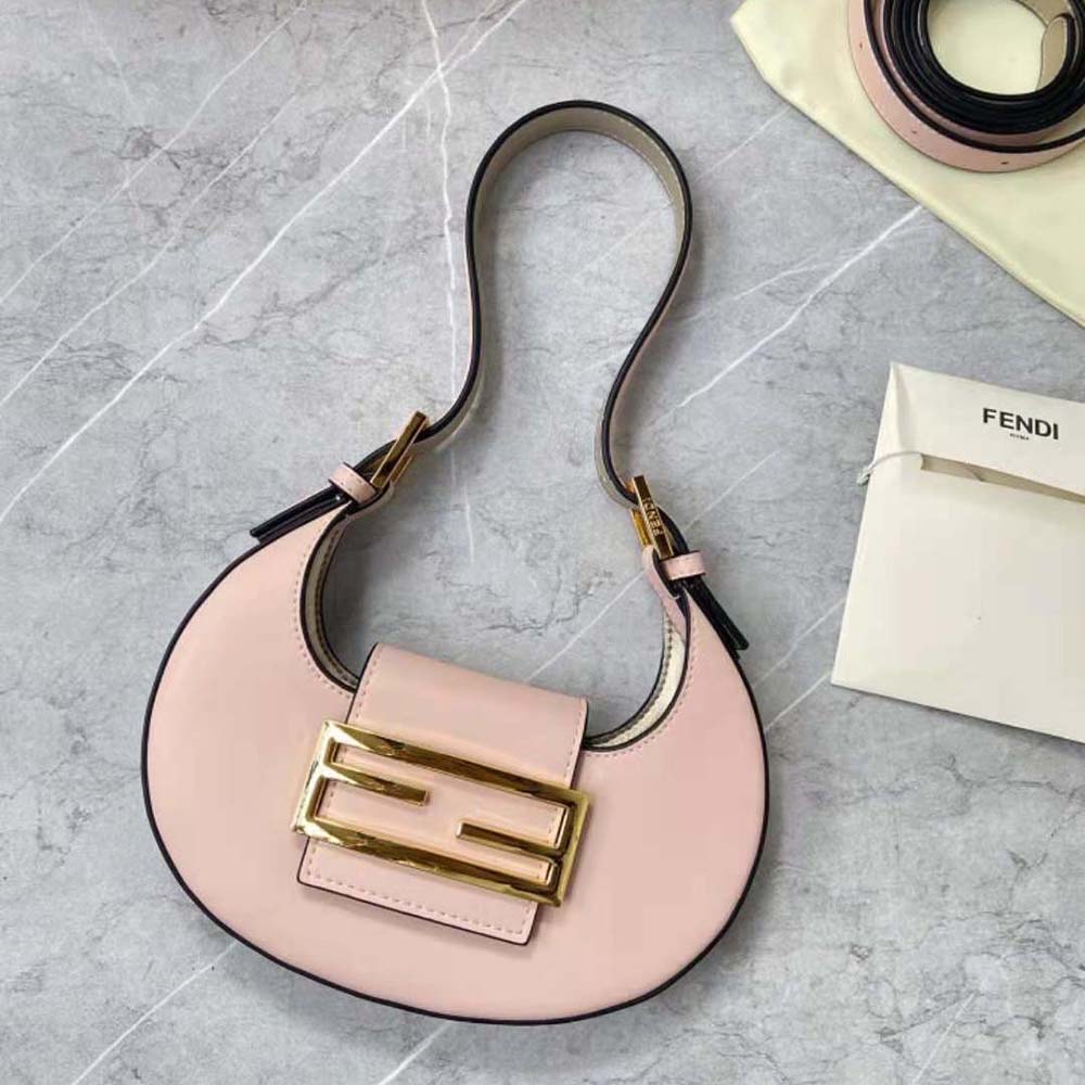 Fendi Women Cookie Pale Pink Leather Mini Bag 2 Fendi Women Cookie Pale Pink Leather Mini Bag - Image 2