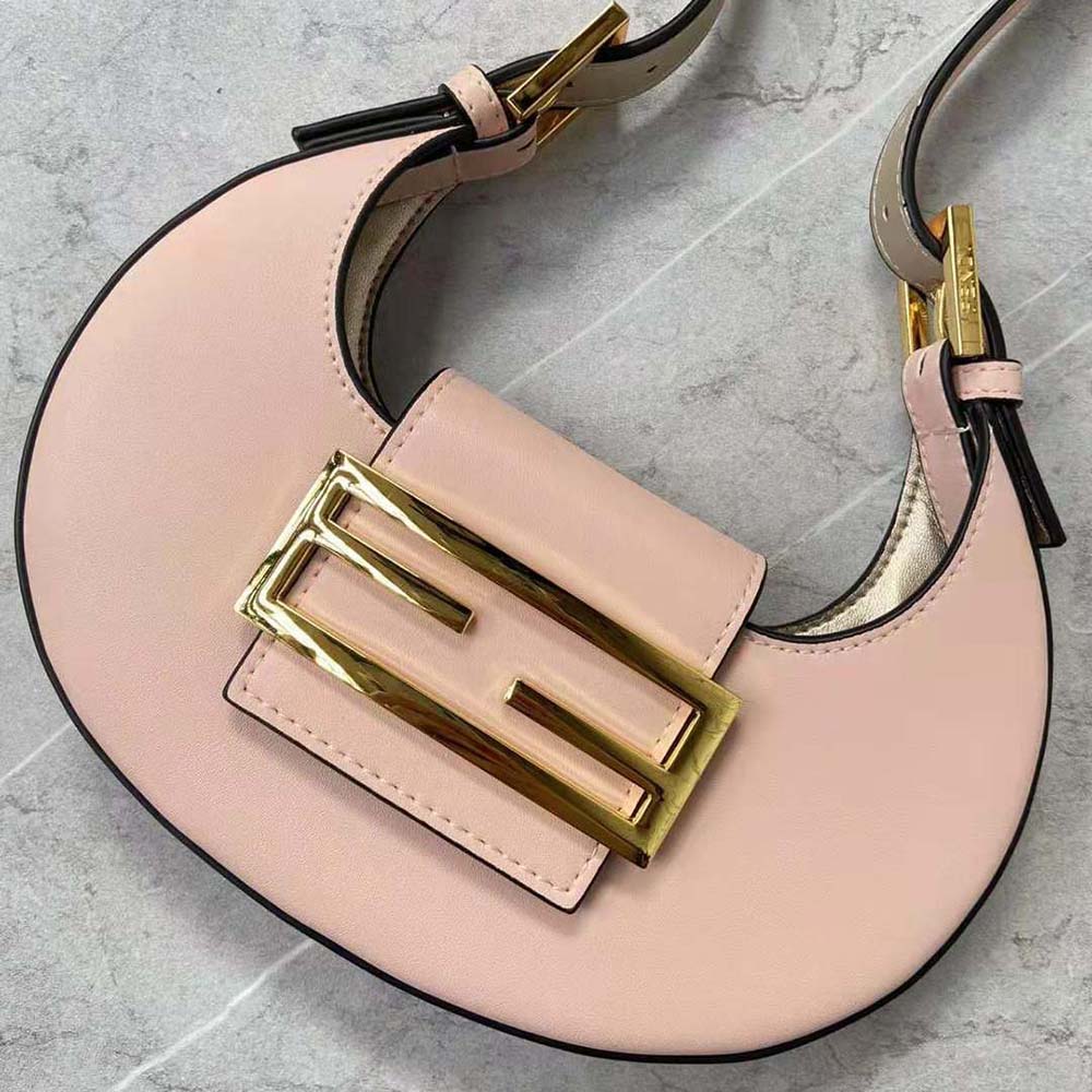 Fendi Women Cookie Pale Pink Leather Mini Bag 5 Fendi Women Cookie Pale Pink Leather Mini Bag - Image 5