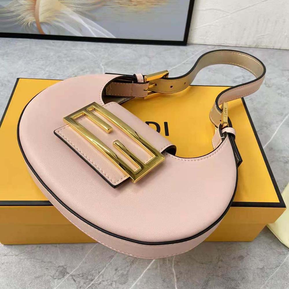Fendi Women Cookie Pale Pink Leather Mini Bag 4 Fendi Women Cookie Pale Pink Leather Mini Bag - Image 4
