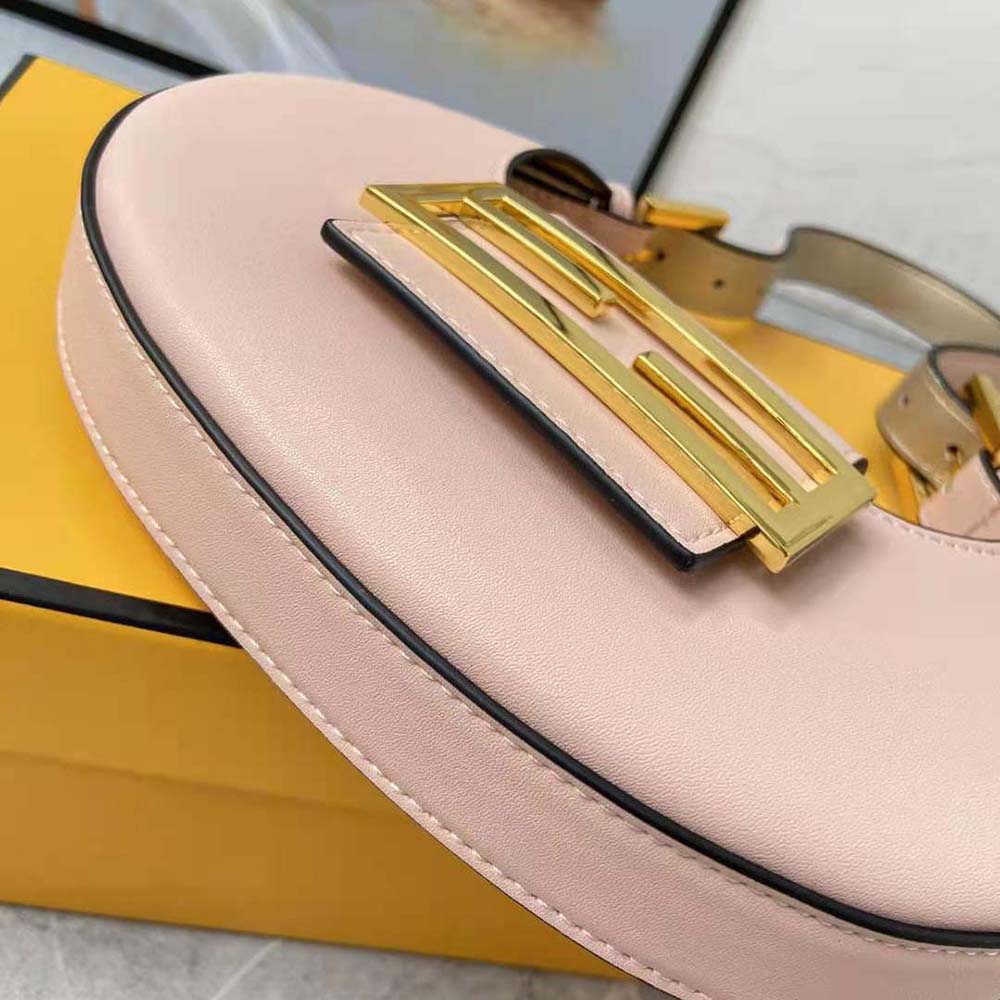Fendi Women Cookie Pale Pink Leather Mini Bag 6 Fendi Women Cookie Pale Pink Leather Mini Bag - Image 6