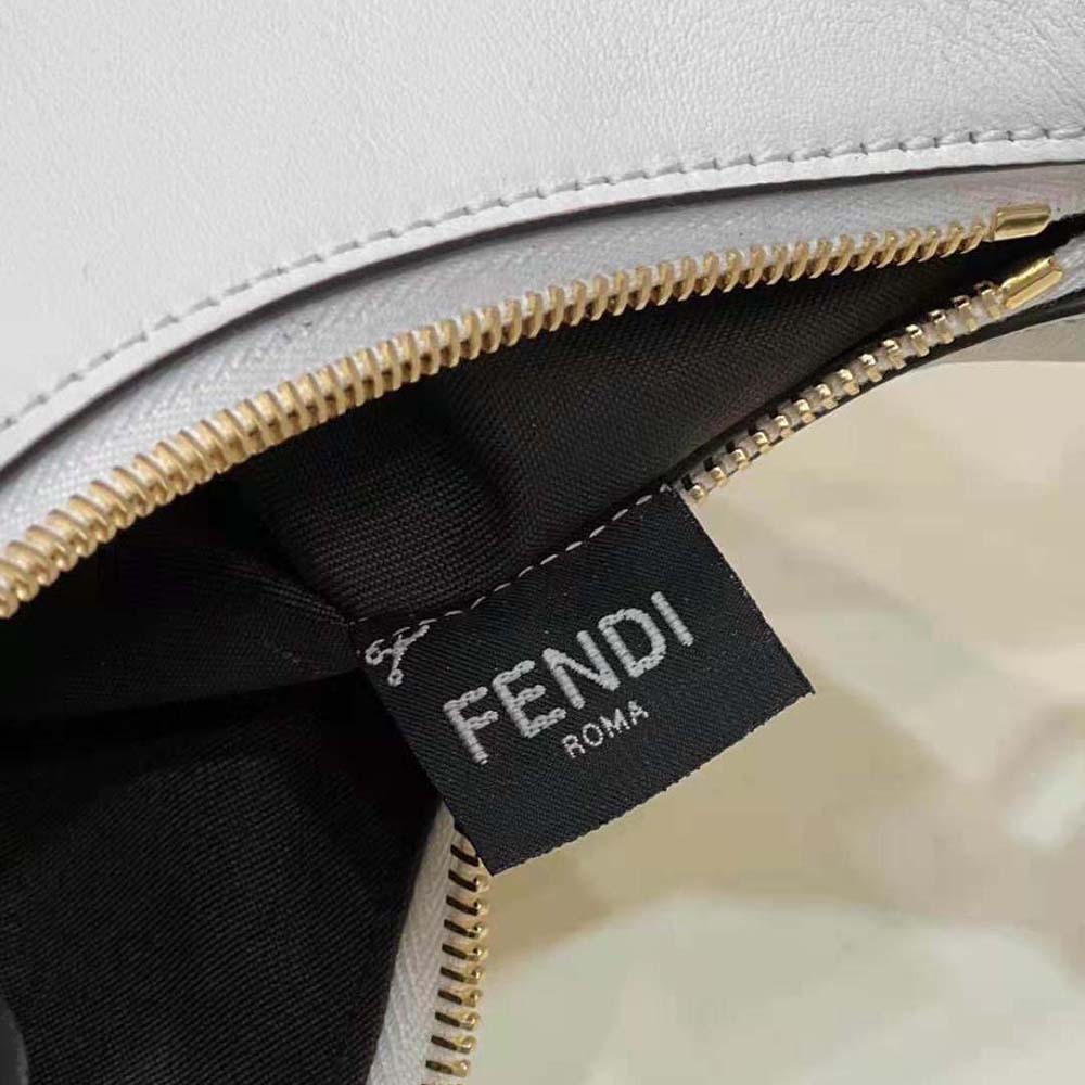 Fendi Women Fendigraphy Small White Leather Bag 9 Fendi Women Fendigraphy Small White Leather Bag - Image 9