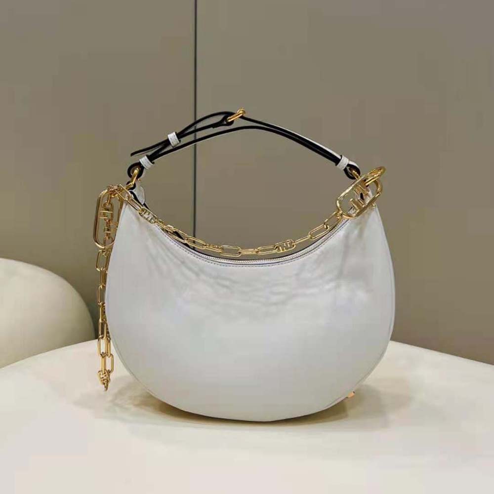 Fendi Women Fendigraphy Small White Leather Bag 2 Fendi Women Fendigraphy Small White Leather Bag - Image 2