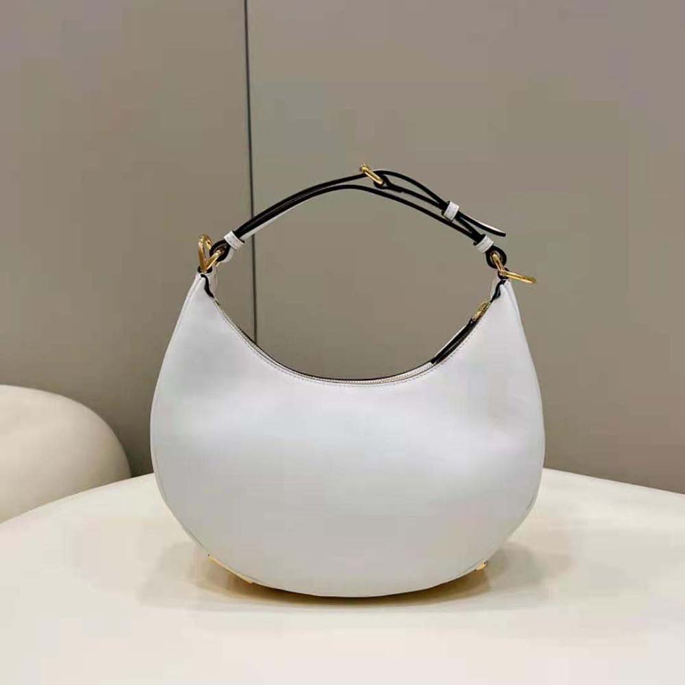 Fendi Women Fendigraphy Small White Leather Bag 3 Fendi Women Fendigraphy Small White Leather Bag - Image 3