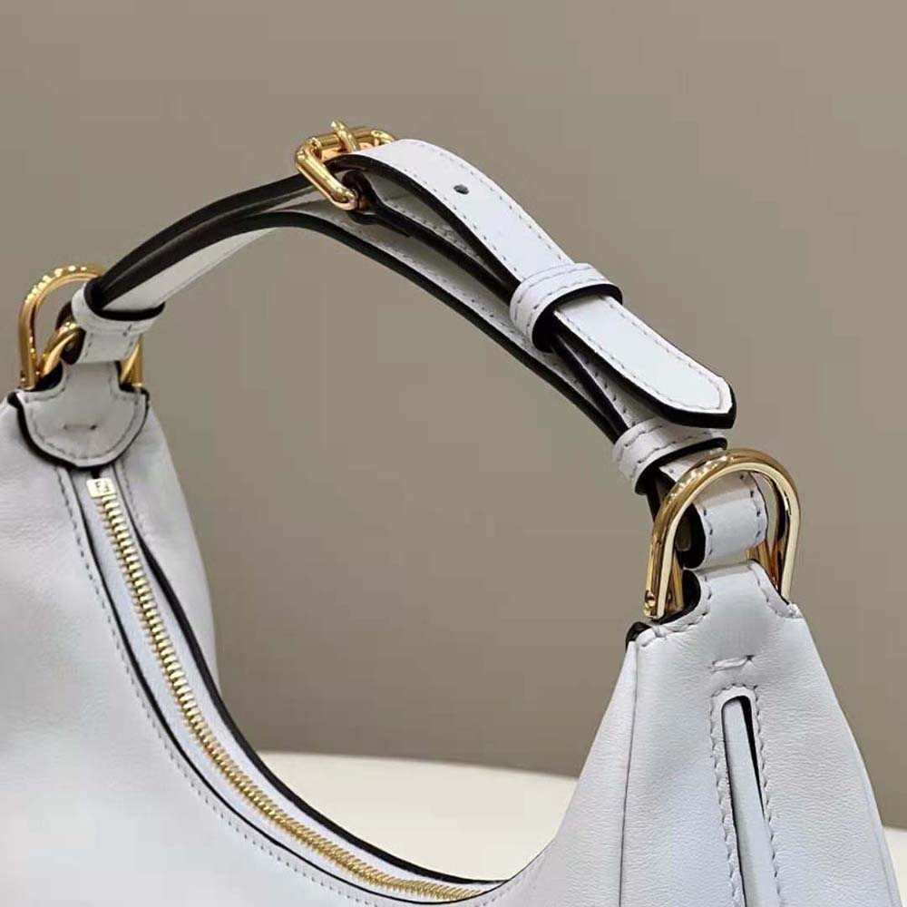 Fendi Women Fendigraphy Small White Leather Bag 8 Fendi Women Fendigraphy Small White Leather Bag - Image 8