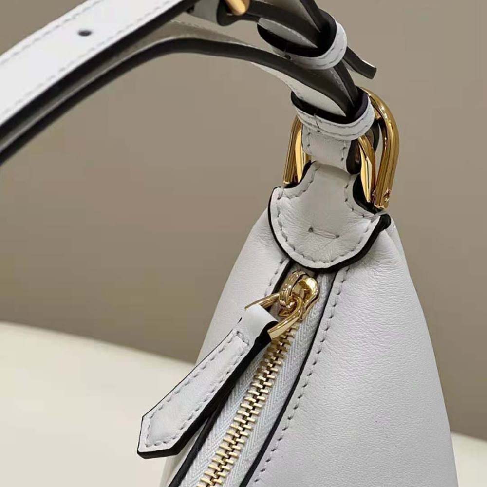 Fendi Women Fendigraphy Small White Leather Bag 7 Fendi Women Fendigraphy Small White Leather Bag - Image 7