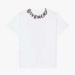 Givenchy Men Oversized T-shirt with Tag Effect Prints-White
