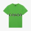 Givenchy Women Slim Fit T-shirt in Givenchy 4G Jersey with Reaper Prints-Green