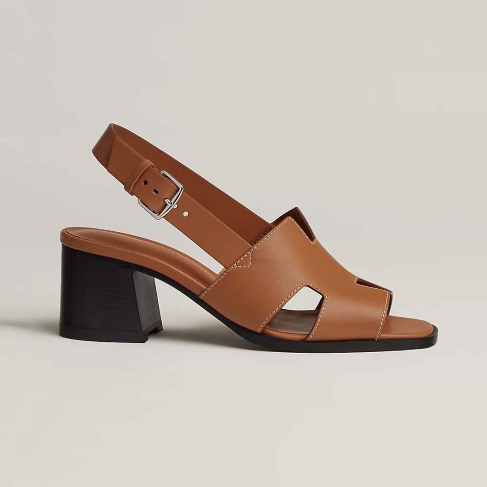 hermes brown heels