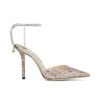 Jimmy Choo Women Saeda 100 Rose Coarse Glitter Fabric Pumps
