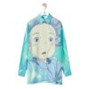 Loewe Women Chihiro Shirt in Cotton-Lime
