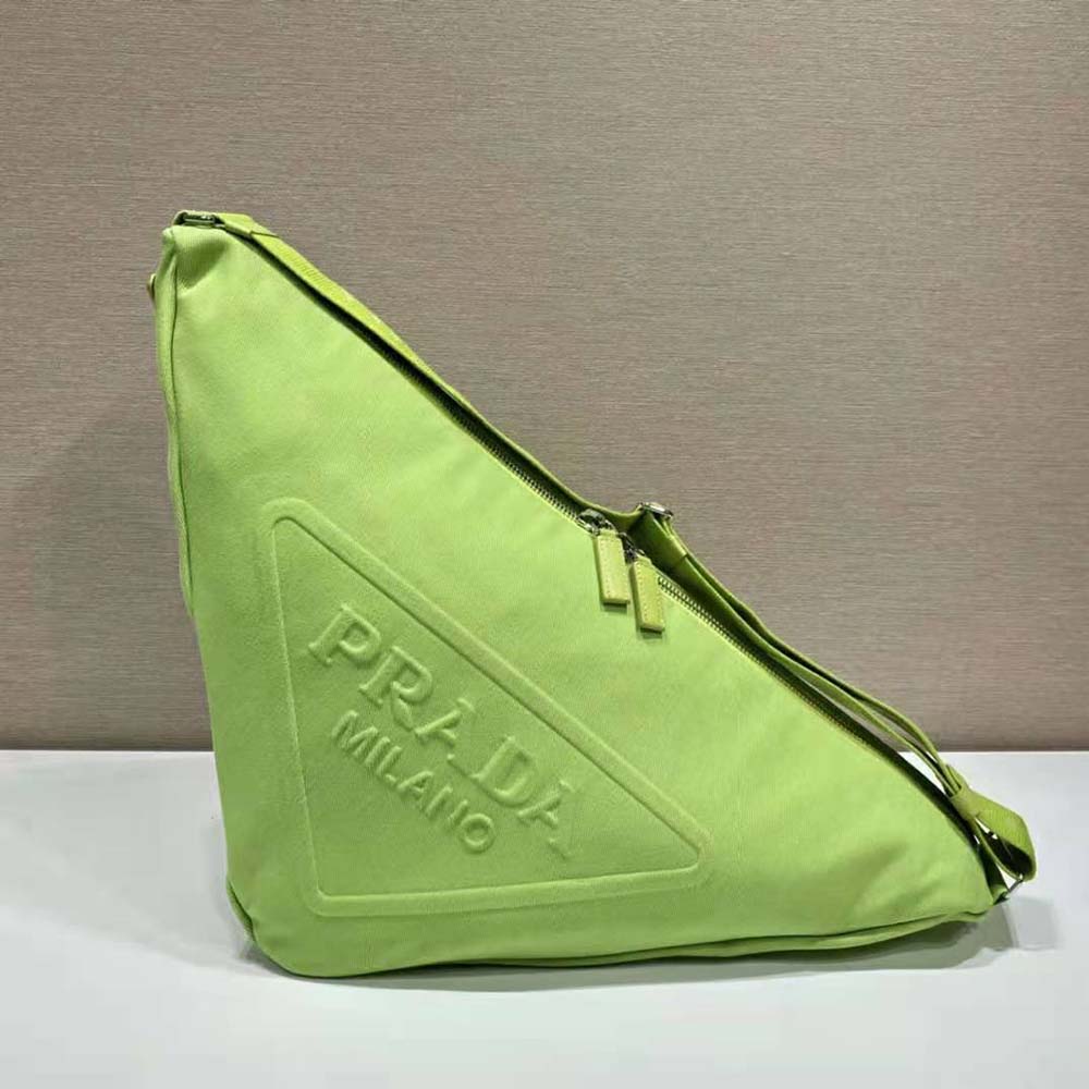 Fern Green Canvas Prada Triangle Bag