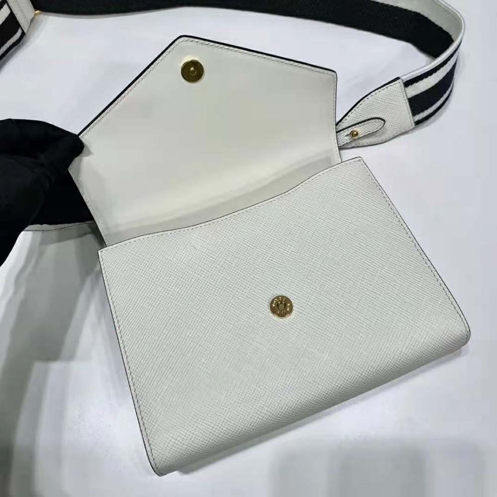 Prada Women Monochrome Saffiano and Leather Bag-White 6 Prada Women Monochrome Saffiano and Leather Bag-White - Image 6