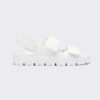 Prada Women Padded Nappa Leather Sandals-White