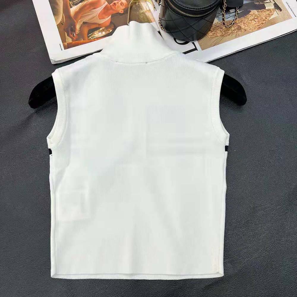 Prada Women Viscose and Cotton Crop Top-White 3 Prada Women Viscose and Cotton Crop Top-White - Image 3