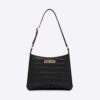Balenciaga Women XX Small Hobo Bag Crocodile Embossed in Black