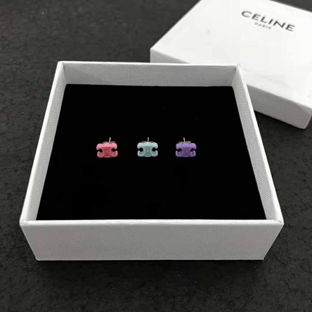 Celine Women Baby Set of 3 Studs in Brass with Gold Finish and