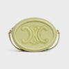 Celine Women Crossbody Oval Purse Cuir Triomphe in Smooth Calfskin-Lime