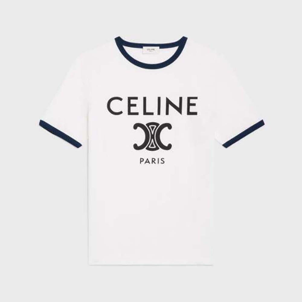 Cheap Basic Logo Celine White T Shirt, Celine T Shirt Sale Women Men -  Allsoymade