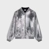 Celine Women Teddy Jacket in Cotton Fleece-Silver