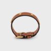 Celine Women Triomphe Multi Leather Bracelet in Brass with Gold Finish and Calfskin