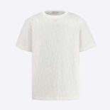 Dior Oblique Relaxed-Fit T-Shirt Blue Terry Cotton Jacquard