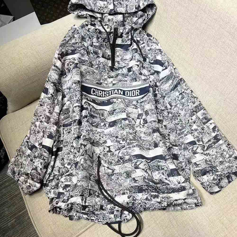 Dior Women Hooded Short Anorak Navy 