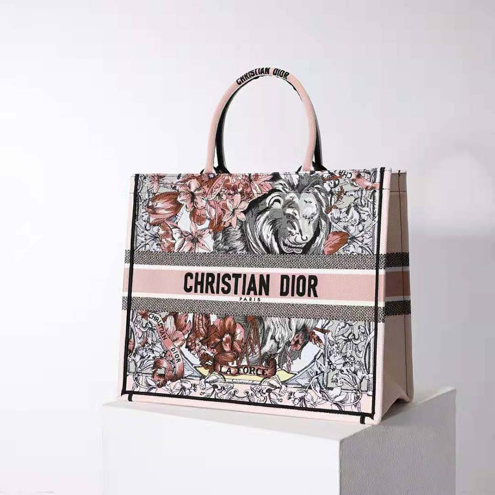 CHRISTIAN DIOR BOOK TOTE LIMITED EDITION, EMBROIDERED LA FORCE BAG