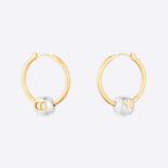 Dior Women Petit CD Earrings Gold-Finish and Palladium-Finish Metal