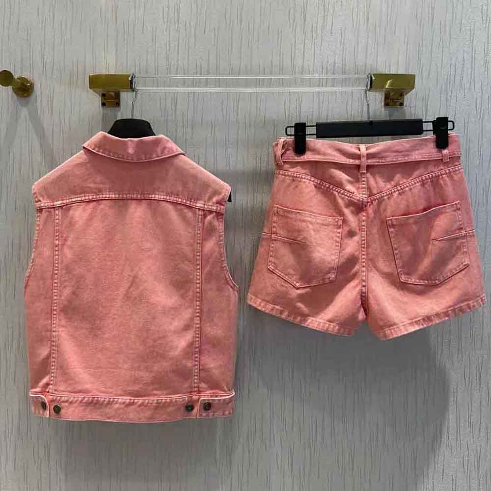 Dior Women Shorts Pink Cotton Denim 3 Dior Women Shorts Pink Cotton Denim - Image 3