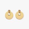 Fendi Women O Lock Earrings Gold Colored