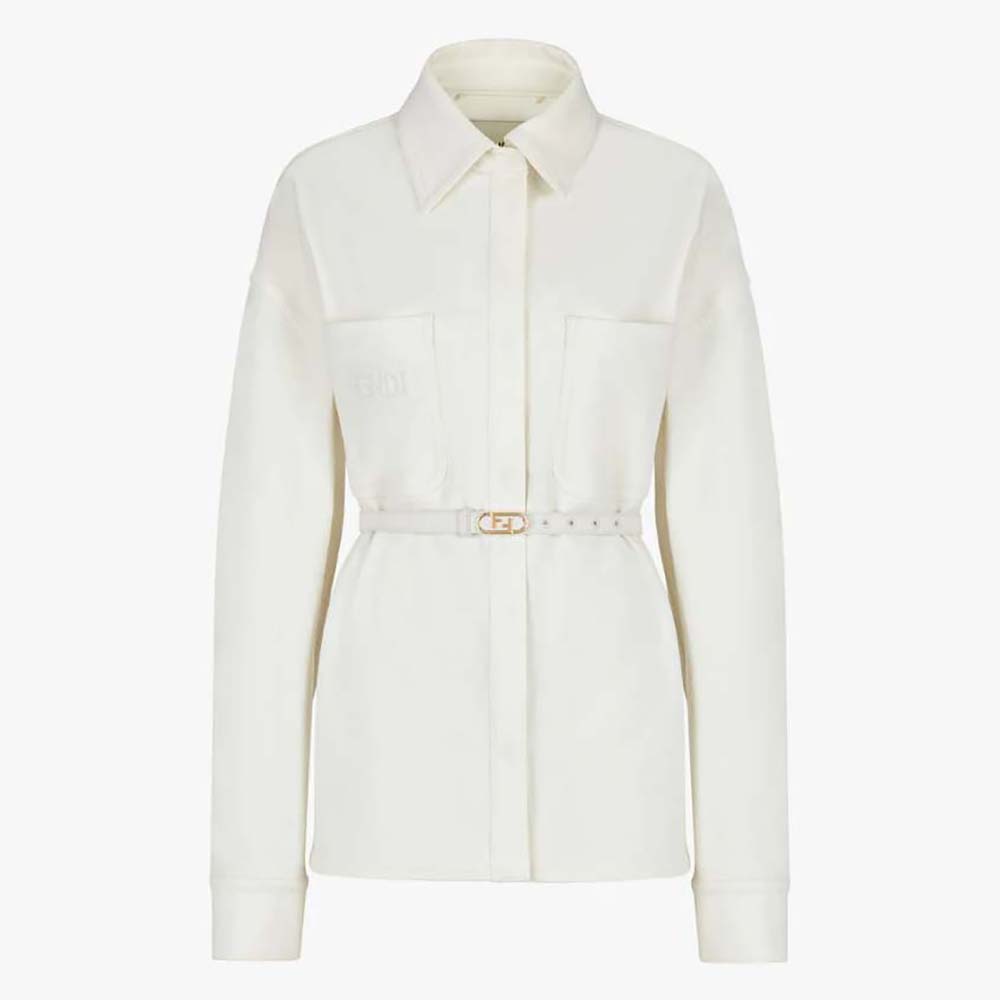 fendi white denim jacket