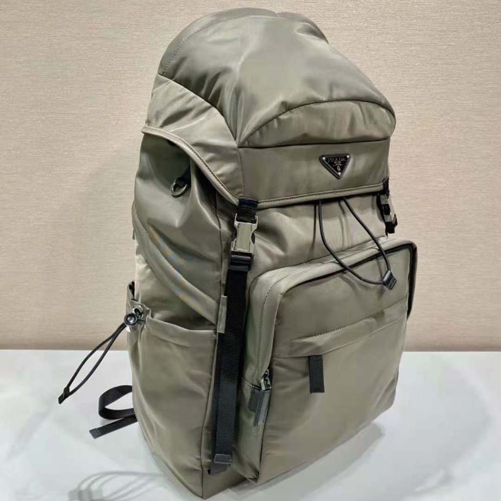 Re-Nylon and Saffiano leather backpack