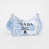 Prada Women Re-Edition 2006 Embroidered Drill Shoulder Bag-Blue 11 Prada Women Re-Edition 2006 Embroidered Drill Shoulder Bag-Blue