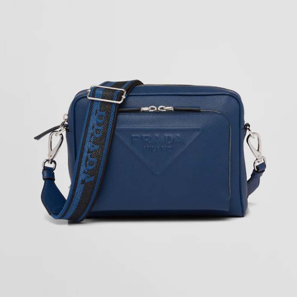 Prada Saffiano Leather Bag Navy Men