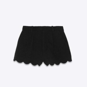 Saint Laurent YSL Women Mini Shorts in Boucle Tweed