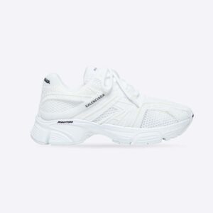 Balenciaga Unisex Phantom Sneaker in White Monocolor Fabric and Mesh