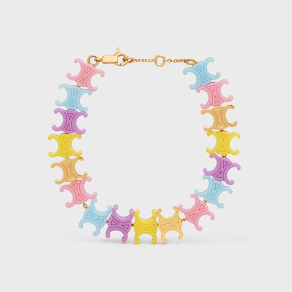 Celine Women Baby Bracelet in Brass with Gold Finish and Plexiglass 1 Celine Women Baby Bracelet in Brass with Gold Finish and Plexiglass
