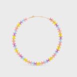 Celine Women Baby Necklace in Brass with Gold Finish and Plexiglass