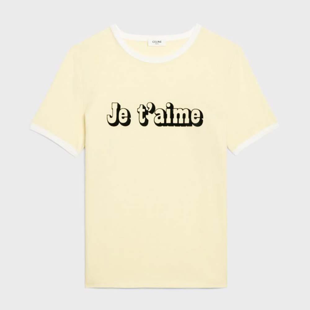 Celine Women Je T aime Cotton Jersey T 