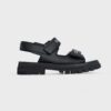 Celine Women Leo Scratch Sandal in Calfskin-Black