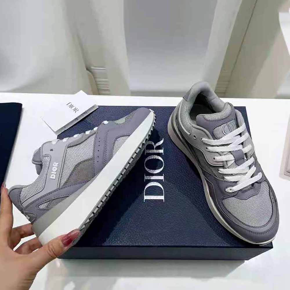 Dior Men B29 Sneaker Gray Technical Mesh Suede and Smooth Calfskin 5 Dior Men B29 Sneaker Gray Technical Mesh Suede and Smooth Calfskin - Image 5
