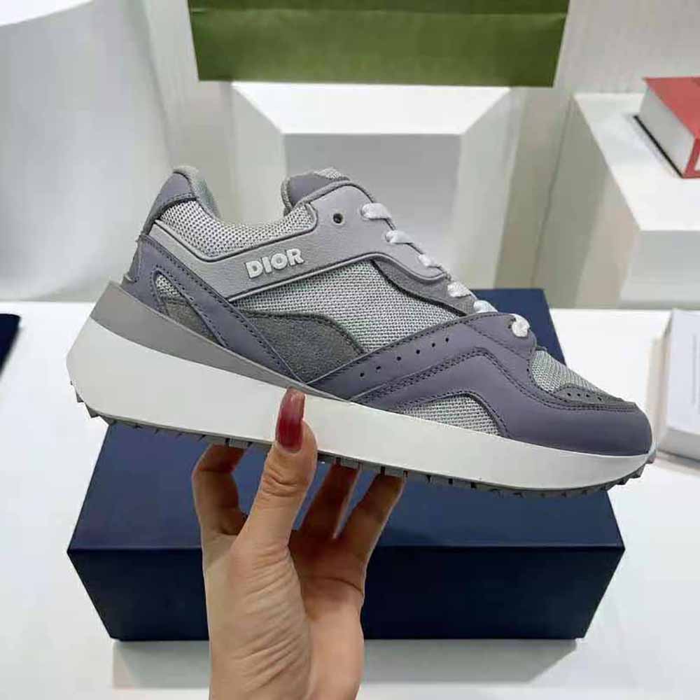 Dior Men B29 Sneaker Gray Technical Mesh Suede and Smooth Calfskin 9 Dior Men B29 Sneaker Gray Technical Mesh Suede and Smooth Calfskin - Image 9