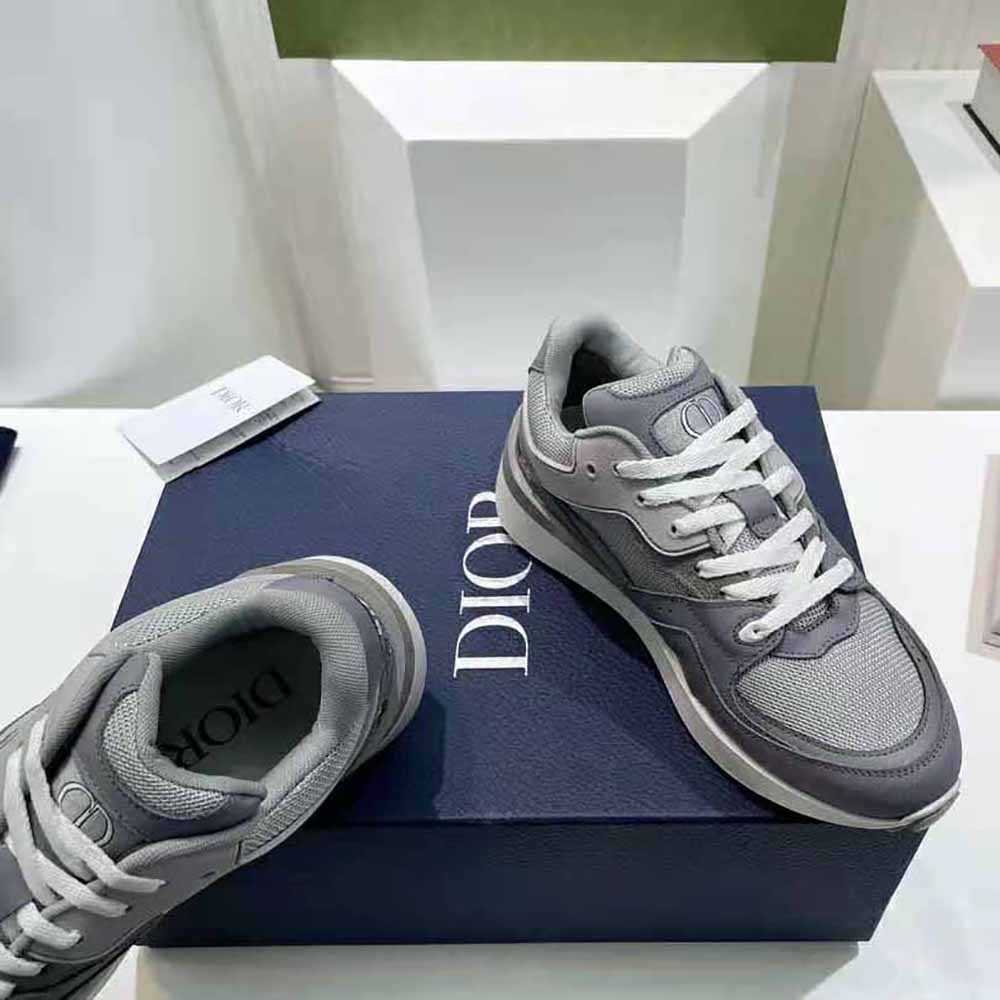 Dior Men B29 Sneaker Gray Technical Mesh Suede and Smooth Calfskin 7 Dior Men B29 Sneaker Gray Technical Mesh Suede and Smooth Calfskin - Image 7