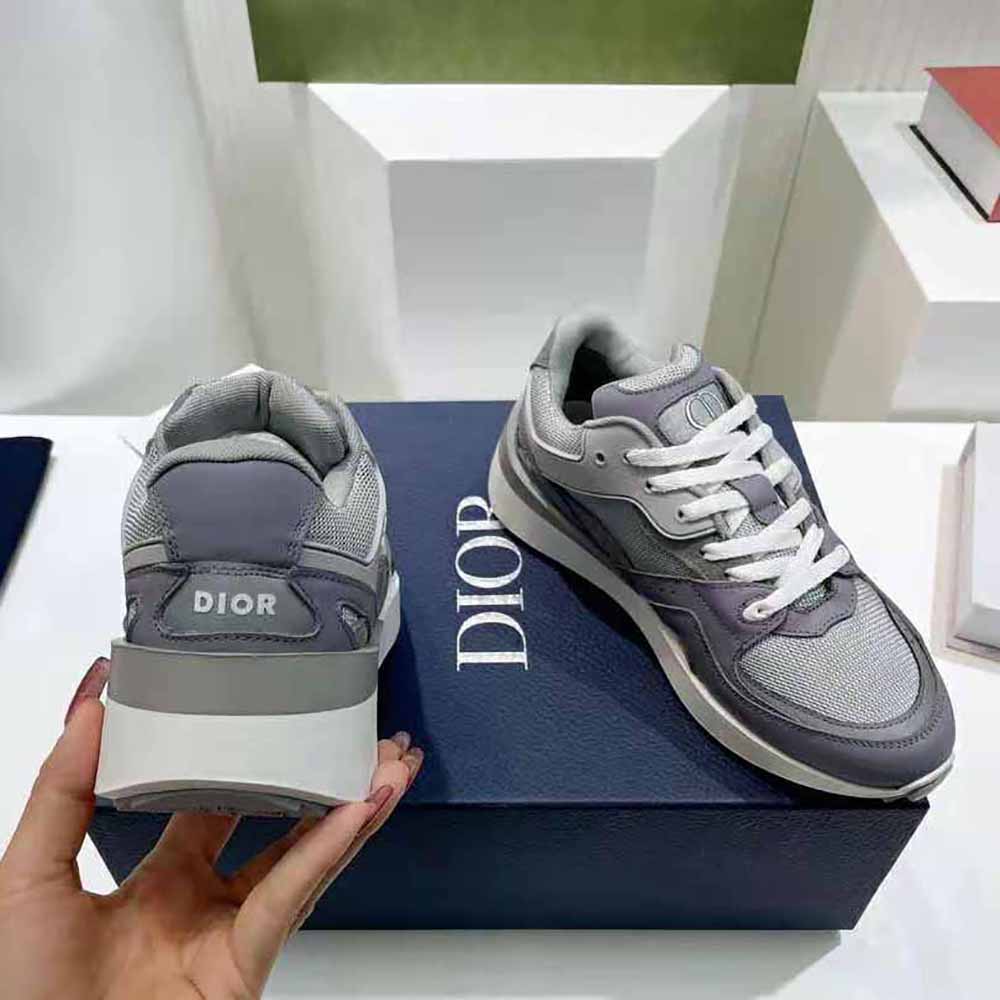 Dior Men B29 Sneaker Gray Technical Mesh Suede and Smooth Calfskin 6 Dior Men B29 Sneaker Gray Technical Mesh Suede and Smooth Calfskin - Image 6